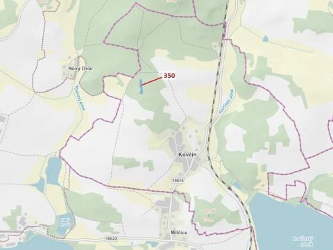 Dražba lesa, Kovčín, 3476 m2