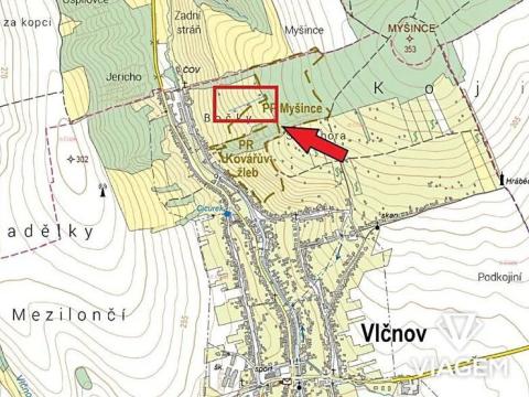 Prodej podílu zahrady, Vlčnov, 559 m2