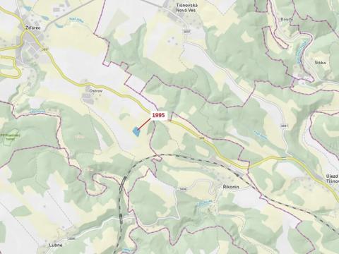 Dražba lesa, Žďárec, 1995 m2