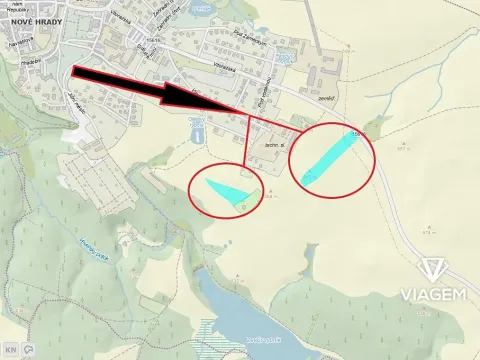 Prodej podílu pole, Nové Hrady, 2403 m2