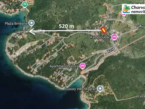 Prodej pozemku pro bydlení, Vrbnik, Chorvatsko, Ulica Potočina, 625 m2