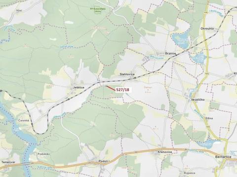 Dražba lesa, Stehlovice, 2071 m2