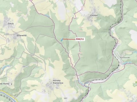 Dražba lesa, Jílové u Držkova, 3439 m2