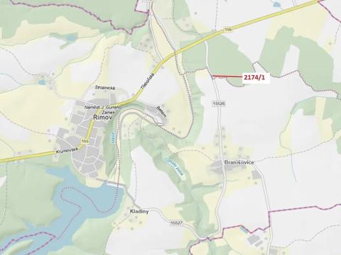 Dražba pozemku, Římov, 194 m2