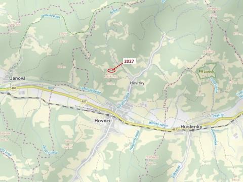 Dražba lesa, Hovězí, 1252 m2