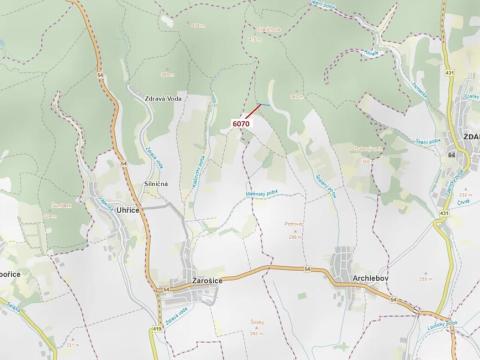 Dražba lesa, Archlebov, 2892 m2