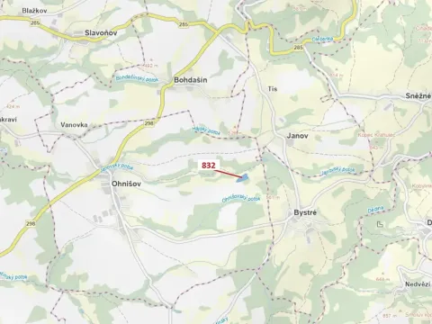 Dražba lesa, Ohnišov, 12606 m2