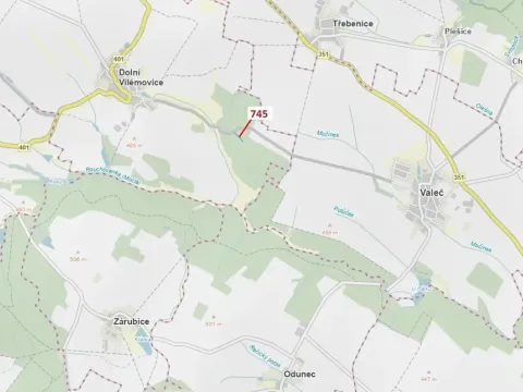 Dražba lesa, Dolní Vilémovice, 1957 m2