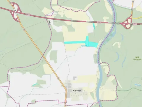 Prodej pole, Oseček, 76028 m2