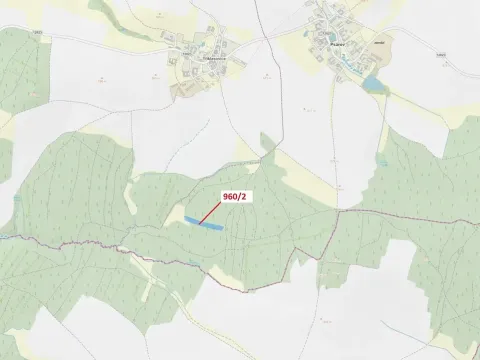 Dražba lesa, Psárov, 7607 m2