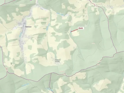 Dražba lesa, Zděchov, 1866 m2