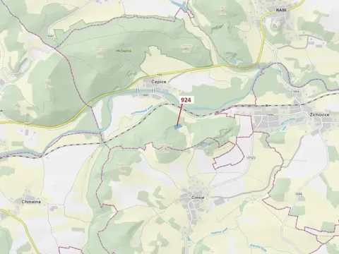 Dražba lesa, Rabí, 6042 m2