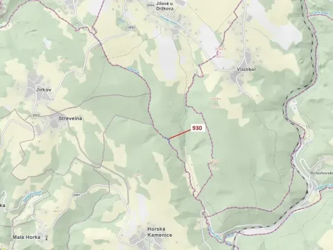 Dražba lesa, Jílové u Držkova, 967 m2