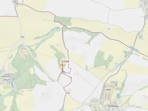 Dražba pozemku, Chvalovice, 177 m2