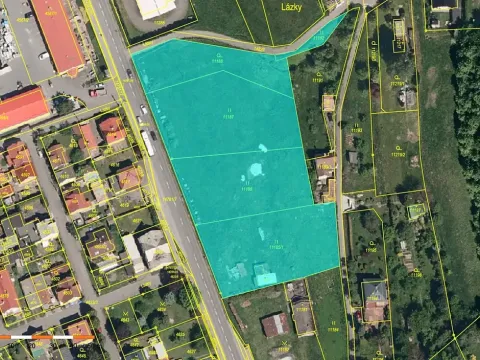 Prodej komerčního pozemku, Vsetín, Lázky, 7619 m2