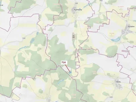 Dražba lesa, Kuřimany, 2850 m2