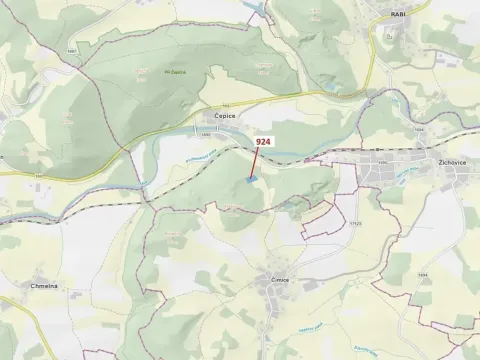 Dražba lesa, Rabí, 6042 m2