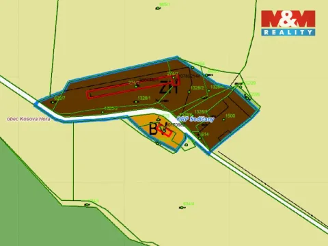 Prodej komerčního pozemku, Kosova Hora, 2362 m2