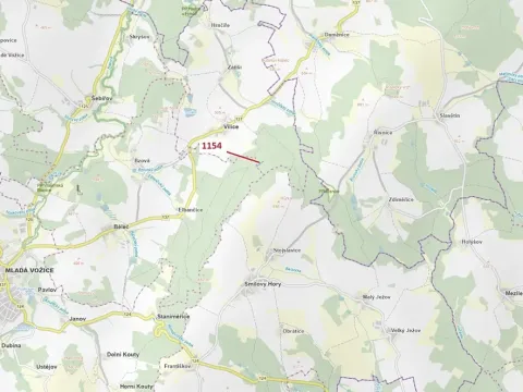 Dražba lesa, Vilice, 2384 m2