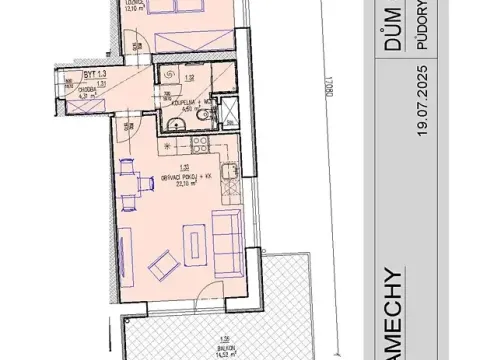 Prodej bytu 2+kk, Brno, Chvalovka, 61 m2