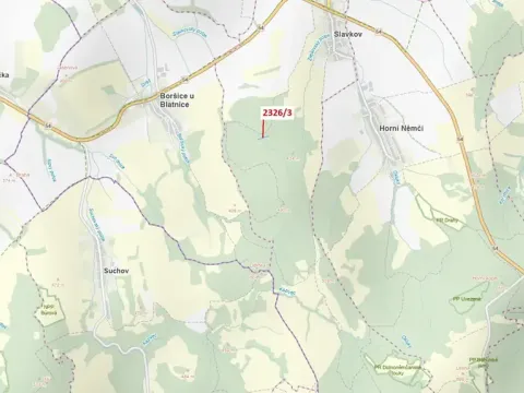 Dražba lesa, Slavkov, 1084 m2
