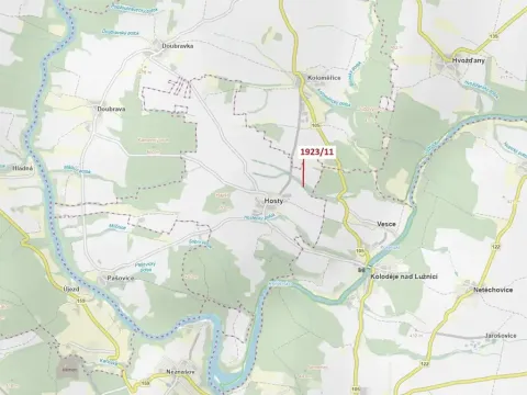 Dražba lesa, Hosty, 323 m2